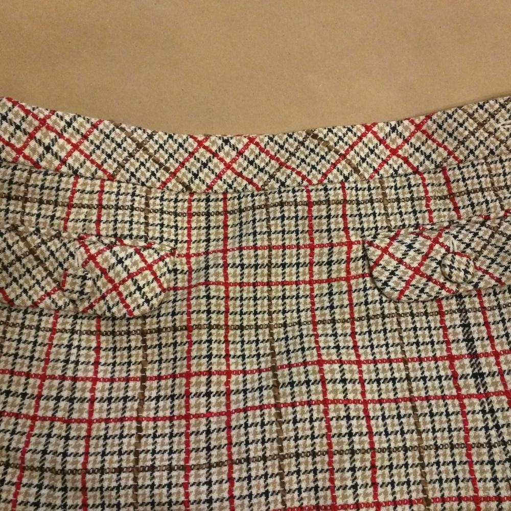 Ann Taylor LOFT wool blend plaids skirt size 4
